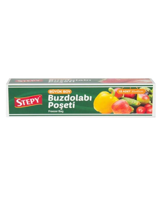 Stepy Buzdolabı Poşeti Büyük Boy 15 Poşet
