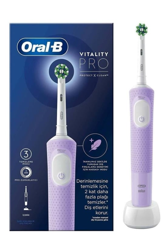 Oral-b D103 Vitality Pro Cross Action Şarjlı Diş Fırçası - Lila