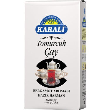 Karali Tomurçuk Siyah Çay Bergomat Aromalı Hazır Harman 1kg