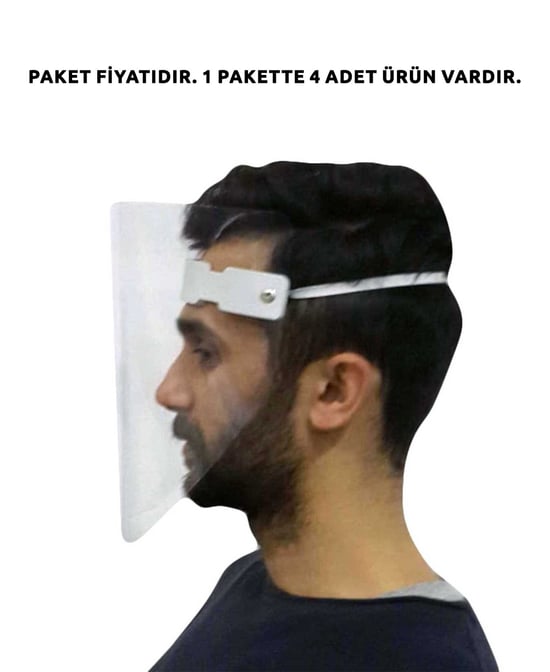 4'lü Yüz Koruyucu Siperlik Maske
