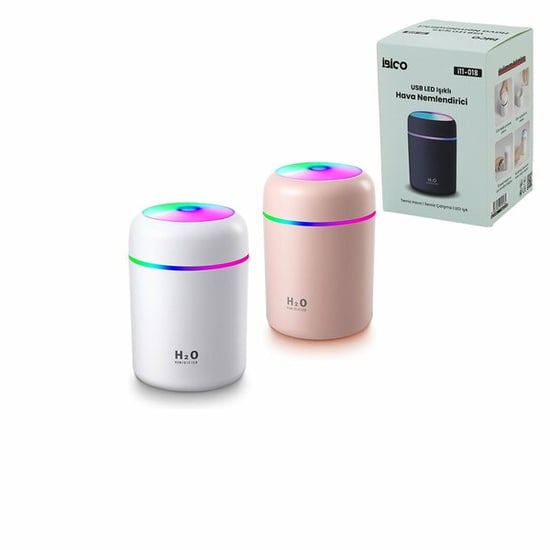 İnura Global Klasik 300 ml Mini Usb Şarjlı İşıklı Hava Nemlendirici Buhar Makinesi ve Koku Giderici