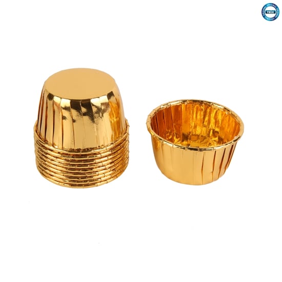 13 Cm Kek Kalıbı Metalize 25 Li Gold X 12 Paket