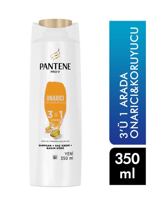 Pantene Şampuan 350 Ml 3'ü 1 Arada Onarıcı ve Koruyucu