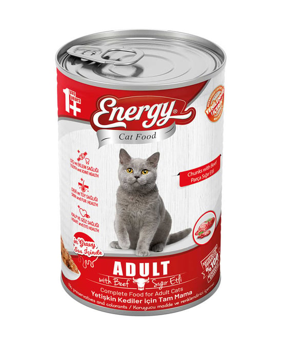Energy Yaş Kedi Maması 400 Gr Sığır Etli