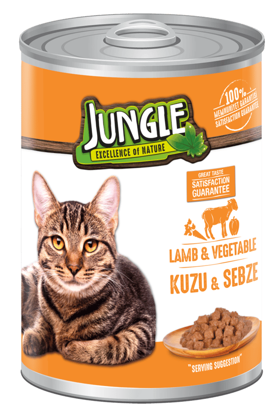 Jungle 400 Gr Konserve Kedi Maması Kuzu Etli & Sebzeli Jngk-005