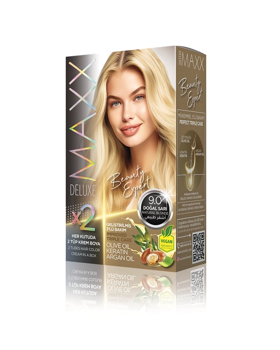 Maxx Deluxe Beauty Expert Set Saç Boyası 9.0 Doğal Sarı