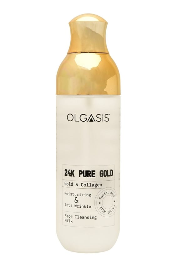 Olgasis 24k Saf Altın Sütlü Cilt ve Makyaj Hassas Temizleyici Arındırıcı Collagen Nemlendirici Süt 200ml