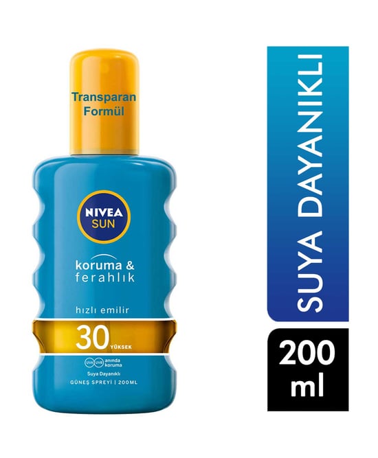 Nivea Sun 200 ml Sprey Koruma & Ferahlık Transparan 30+ GFK