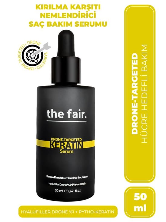 Drone-targeted Keratin Kırılma Karşıtı Vegan Saç Serum %1 Hyalufi
