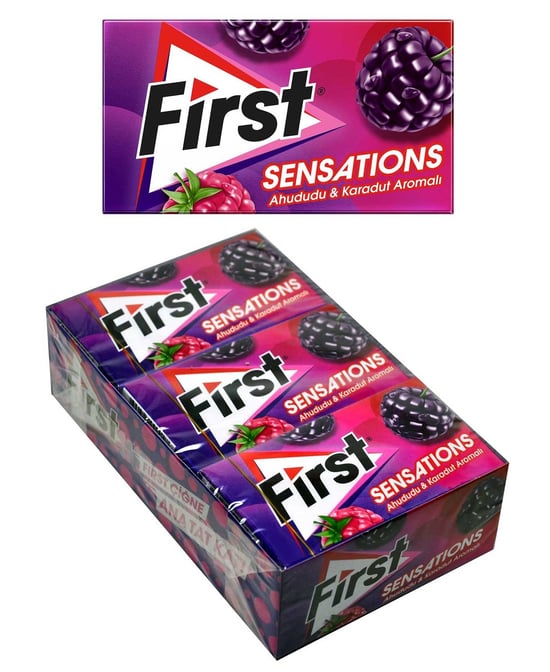 First Sensations Ahududu&karadut Aromalı Sakız 27 Gr - 12 Adet