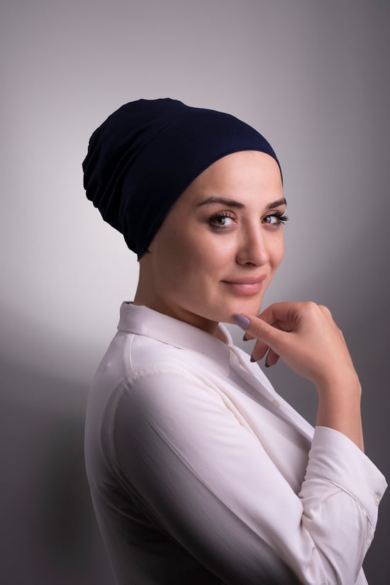 Hürrem Bone Lacivert Pratik Hazır Geçmeli İç Bone Viskon Kumaş Dikişsiz 3003_02
