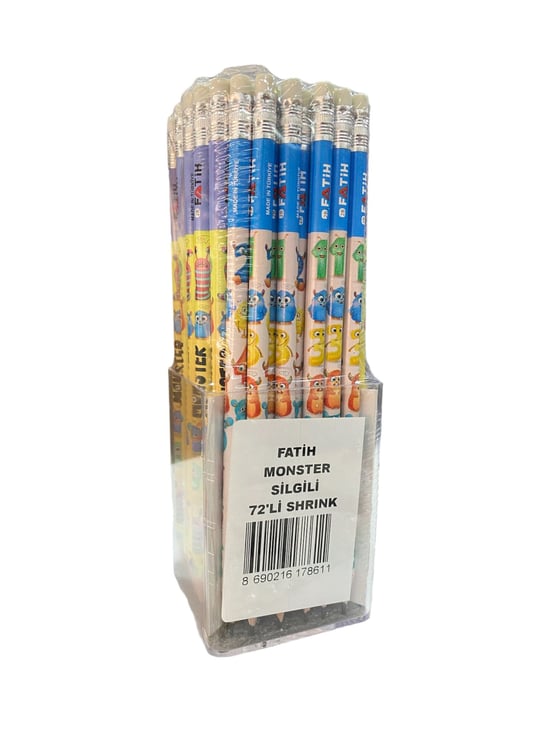 17860/fatih Monster 72 Li Silgili Kursun Kalem