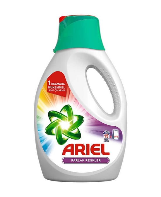 Ariel Sıvı Çamaşır Deterjanı 0,975 Lt 15 Yıkama Parlak Renkler