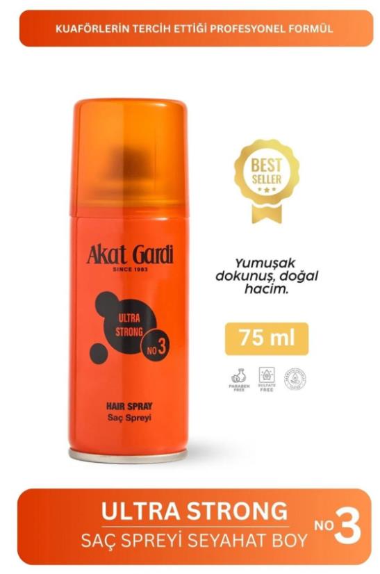 Akat Gardi Saç Spreyi 75 Ml No:3 Ultra Strong