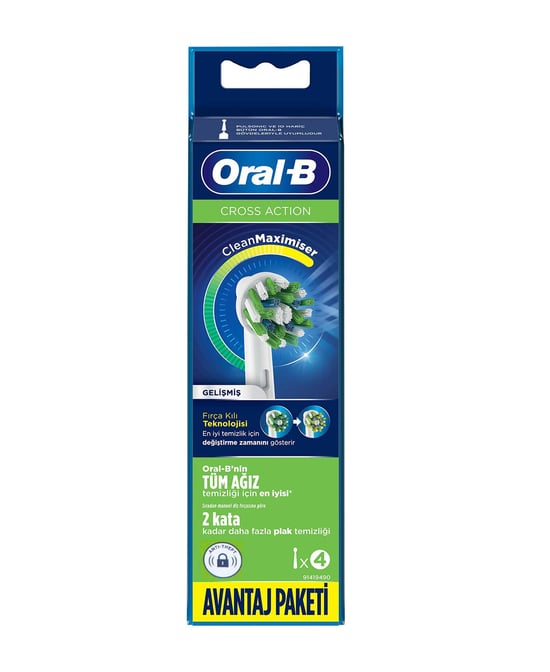 Oral-b Şarjlı Diş Fırçası Yedek Başlık 4'lü Cross Action Clean Maximiser