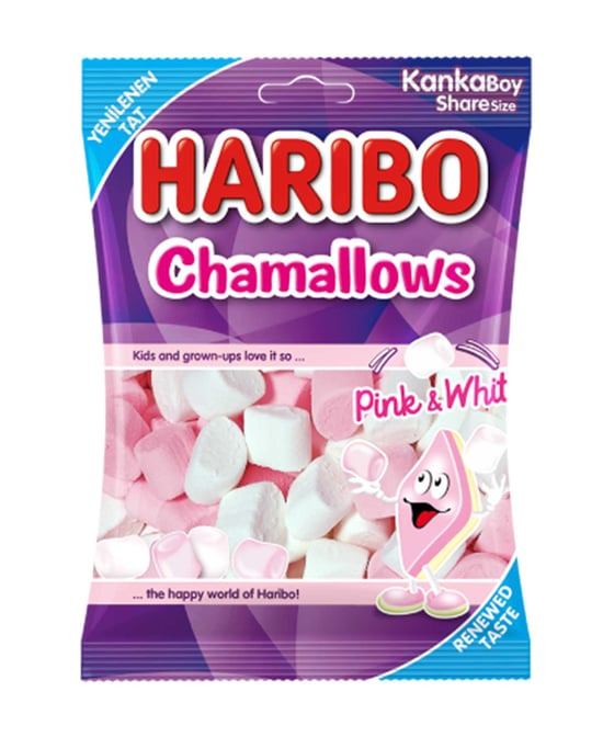 Haribo Yumuşak Şekerleme 70 g Chamallows Pembe-Beyaz