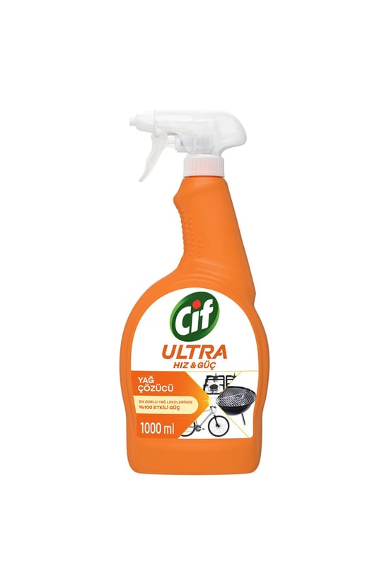 Cif Ultra Hız & Güç Yağ Çözücü Sprey Leke ve Kir Çıkarıcı Mutfak 1000 Ml