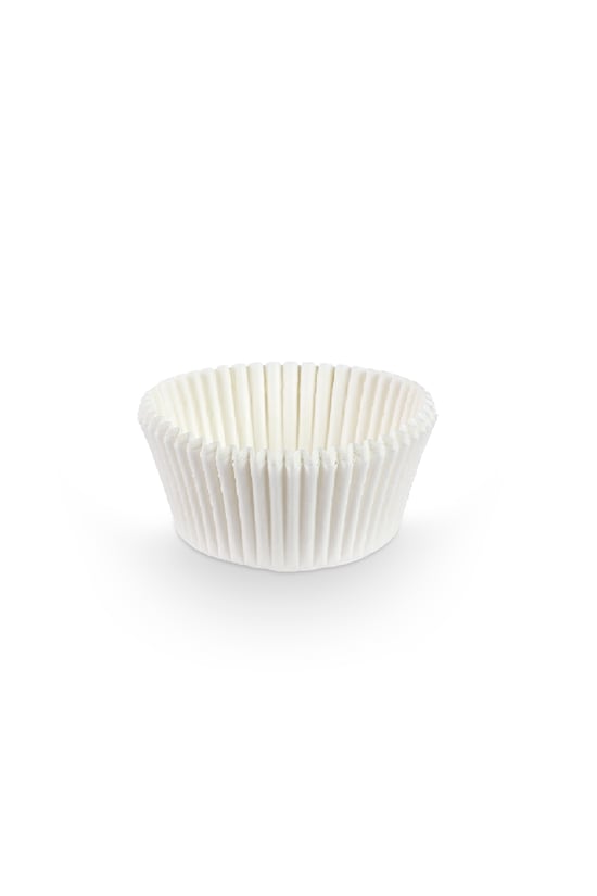 Dolphin Muffin Kağıt Kek Kapsülü İnce Beyaz Mini 100 Adet