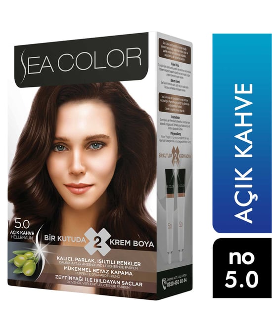 Sea Color Saç Boyası 5.0 Açık Kahve