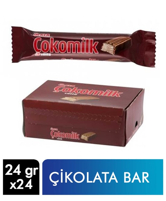 Ülker Çokomilk Çikolata Kaplama Bar 24 Gr 24'lü Paket