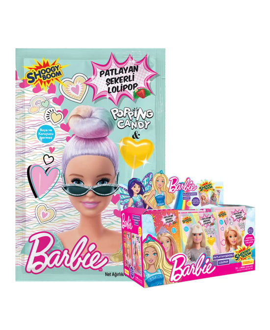 Hleks Barbie Patlayan Şekerli Lolipop 12 Gr X 36'lı Paket