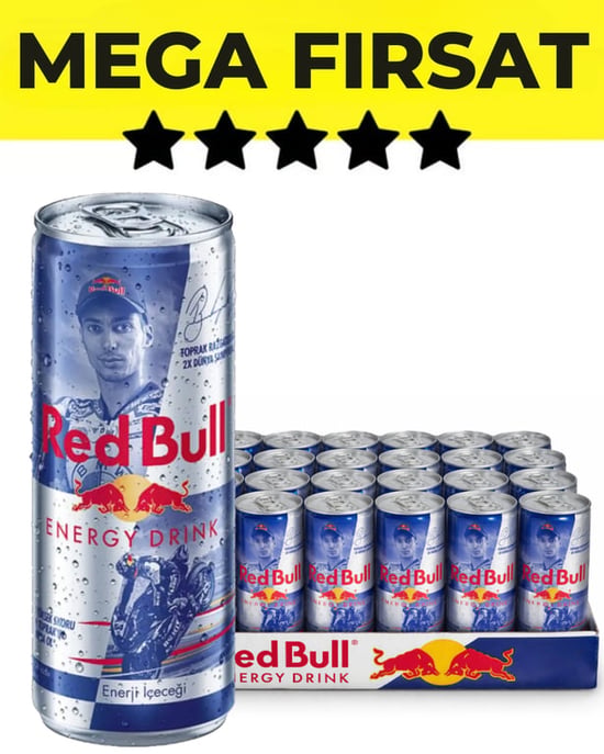 Red Bull Toprak Razgatlıoğlu Özel Seri Enerji İçeceği 250 Ml X 24’lü Paket