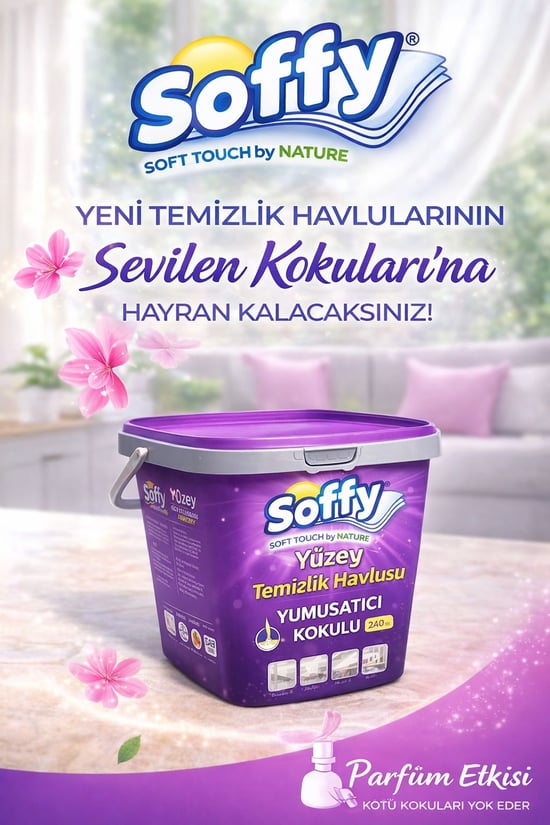 Zipy 240 Adet'li Yüzey Temizleme Havlusu Lilyum Çiçek Yumuşatıcı Kokulu