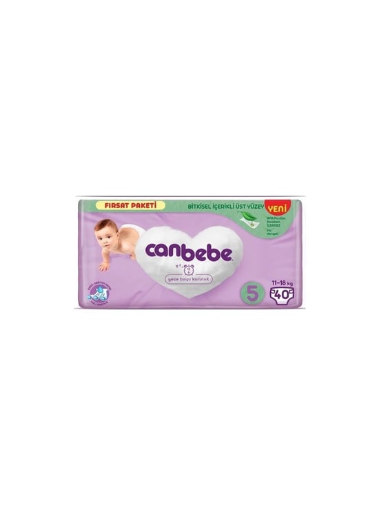 Canbebe Bebek Bezi 40'lı Paket Junior 5 (11-18kg)