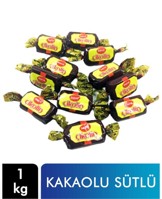 Kent Çikolin Bayram Şekeri 1 Kg Sütlü Kakaolu