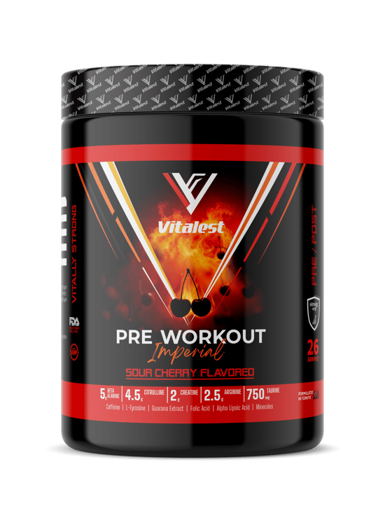 Vitalest Pre Workout Vişne Aromalı 468g. 26 Servis