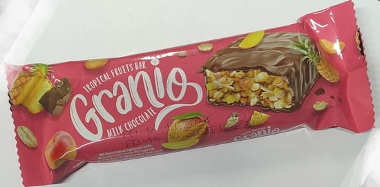 Hünnap Granio Tropik Meyveli Çikolata Kaplamali Bar 40gr
