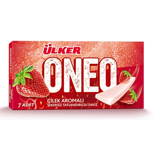 Ülker Oneo Slims Çilek Aromalı Şekersiz Sakız 14 Gr 27'li Paket
