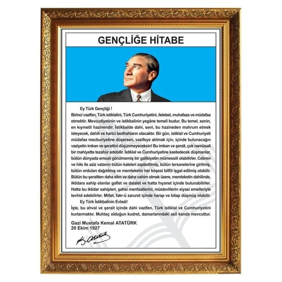 Yaldizli Çerçeveli Gençliğe Hitabe