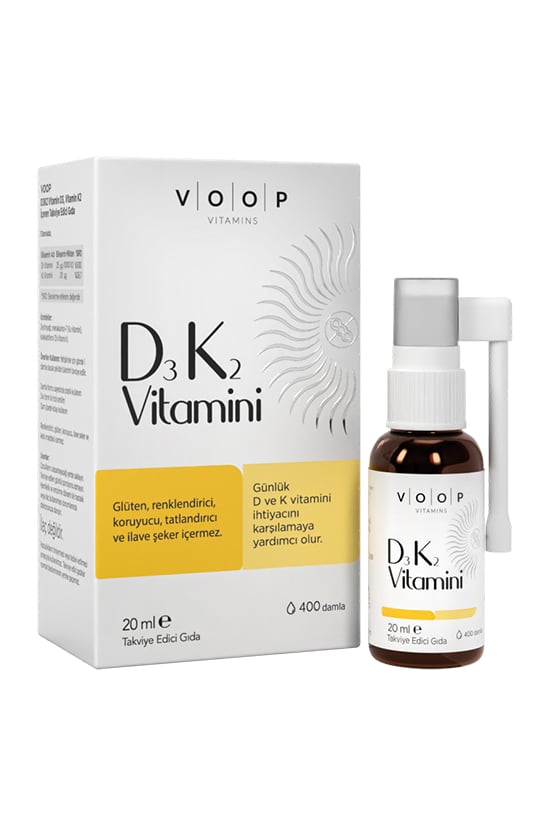Voop Vitamin D3K2 Sprey Damla 20 ml