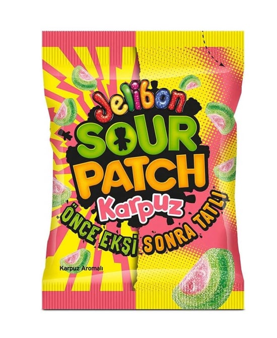 Kent Jelibon Yumuşak Şekerleme Sour Patch Karpuz 80 Gr X 24 Adet