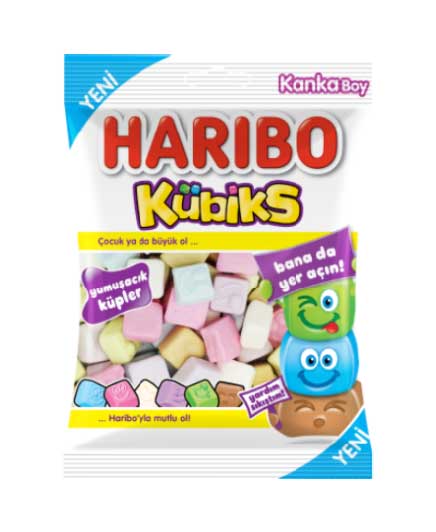 Haribo Yumuşak Şekerleme Kübiks 80 Gr X 24 Adet