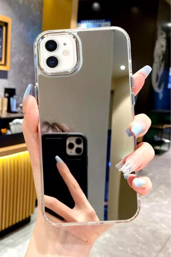 Dİyari Firsat İphone 11 Uyumlu Aynalı Darbe Önleyici Silikon Kılıf