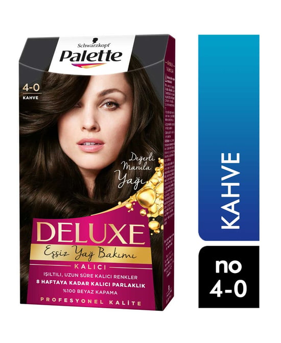 Palette Deluxe Eşsiz Yağ Bakımı Saç Boyası Kahve 4-0