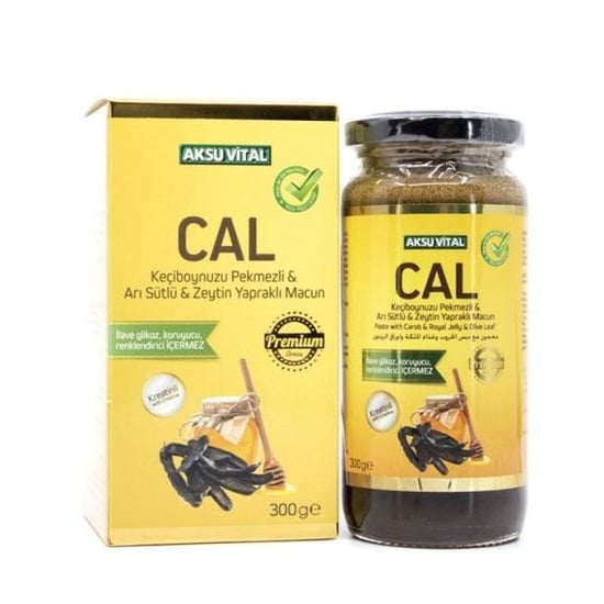 Aksuvital Cal Keçiboynuzu Pekmezli Arı Sütlü Zeytin Yapraklı Macun 300 Gr
