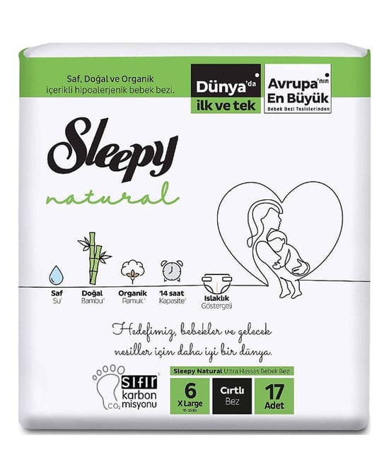Sleepy Natural Bebek Bezi No:6 17'li Xlarge