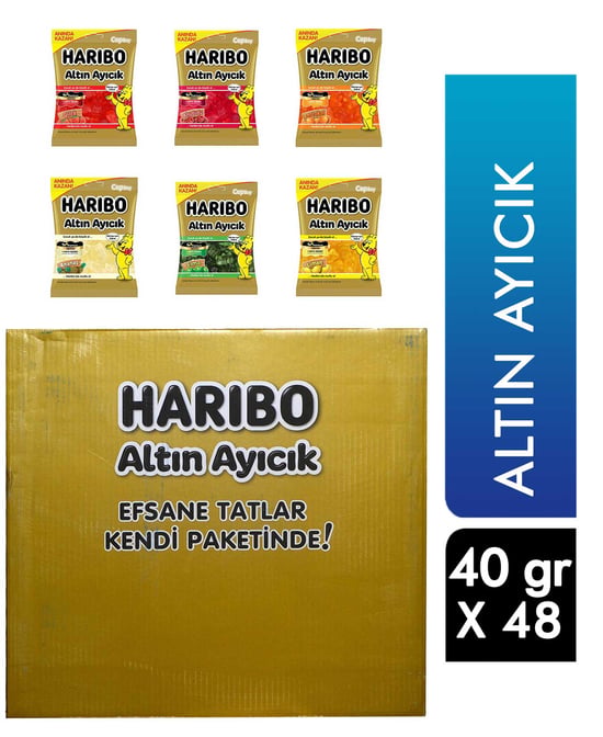 Haribo Yumuşak Şekerleme 35 Gr 48 Li Karma Paket Altın Ayıcık