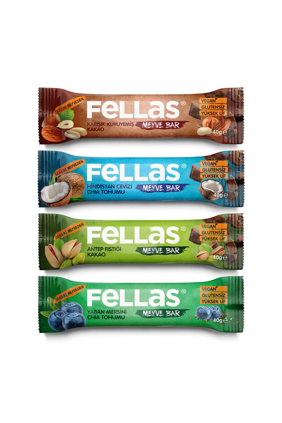 Fellas Meyve Bar Karma Kutu 40g X 12 Adet (4 Çeşit)