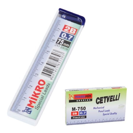 Mıkro M-750 75mm Cetvellı Kursun Kalem Ucu 0.7mm