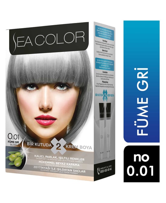 Sea Color Saç Boyası 0.01 Füme Gri