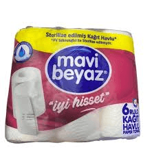 Mavi Beyaz Rulo Kağıt Havlu 6'lı