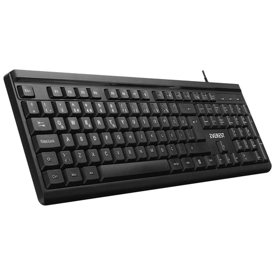 Everest Kb-741 Siyah/gri Usb 2 Metre Bakır Kablolu Q Klavye
