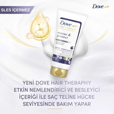 Dove Hair Therapy Onarıcı Serum Saç Bakım Kremi Rescue & Protect 170 Ml