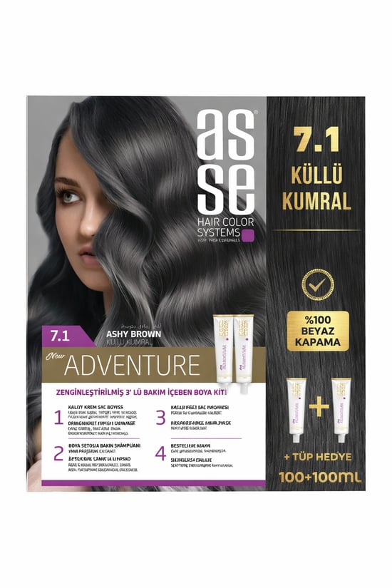 Asse Set Saç Boyası No: 7.1 50+50 Ml Küllü Kumral
