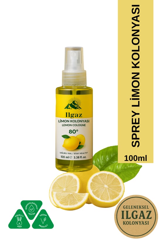 İlgaz Klasik Çanta Boy Sprey Limon Kolonyası 100 Ml