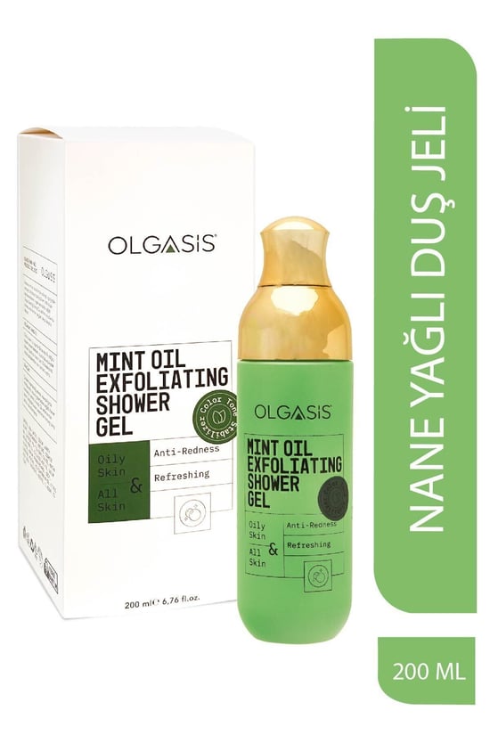 Olgasis Nane Yağlı Peeling Etkili Duş Jeli - Yenileyici ve Ferahlatıcı Etki - 200 Ml